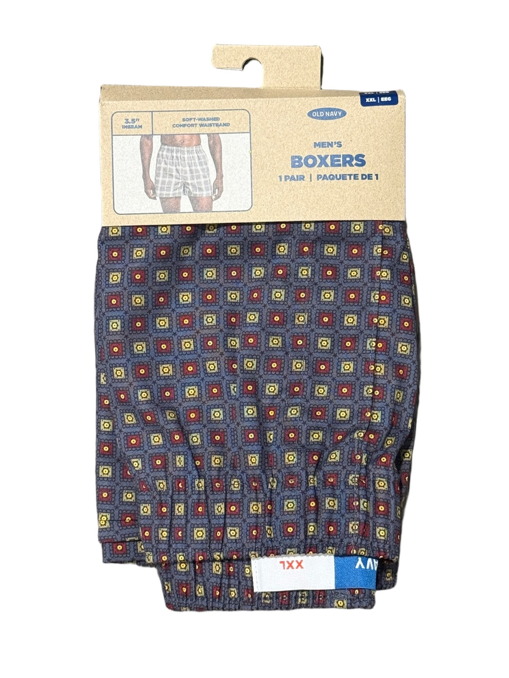 Mens Foulard Geometric Pattern Boxer Shorts - Size XXL - Old Navy - NWT